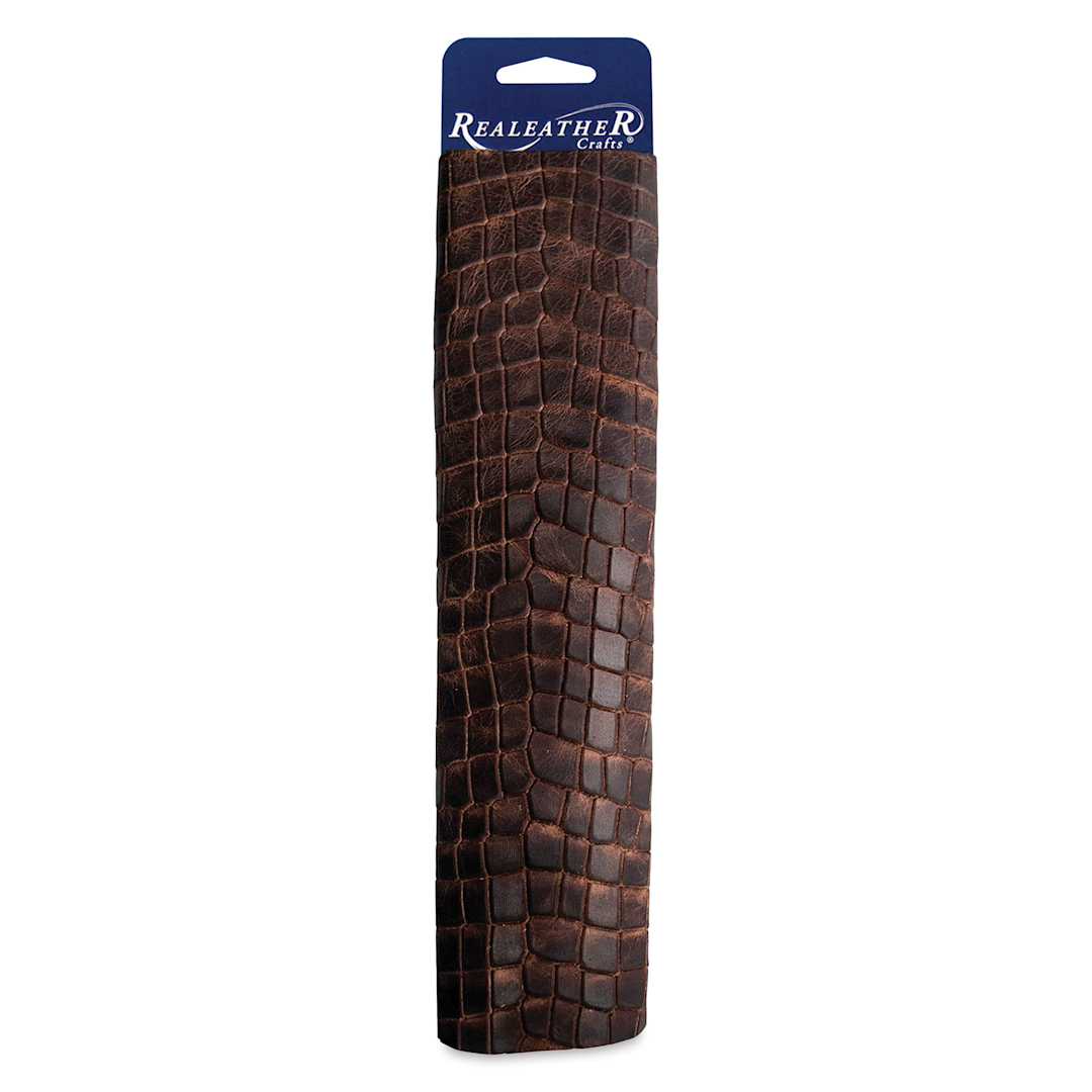 Open in modal - Realeather Printed Leather Trim - Dragon Plate, wrapped around packaging