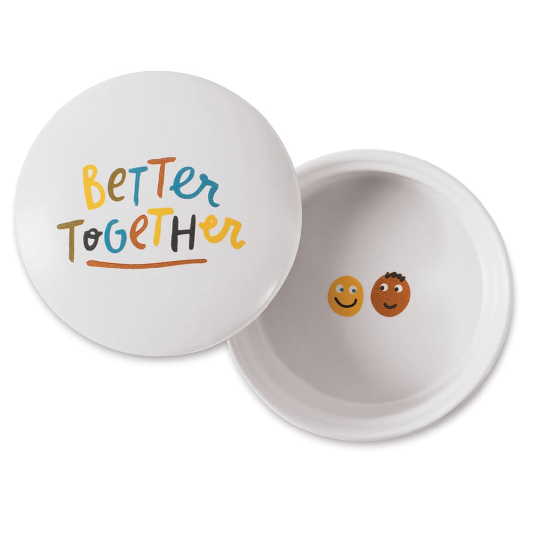 Open in modal - Fringe Studio Ceramic Trinket Box - Better Together (inside box)