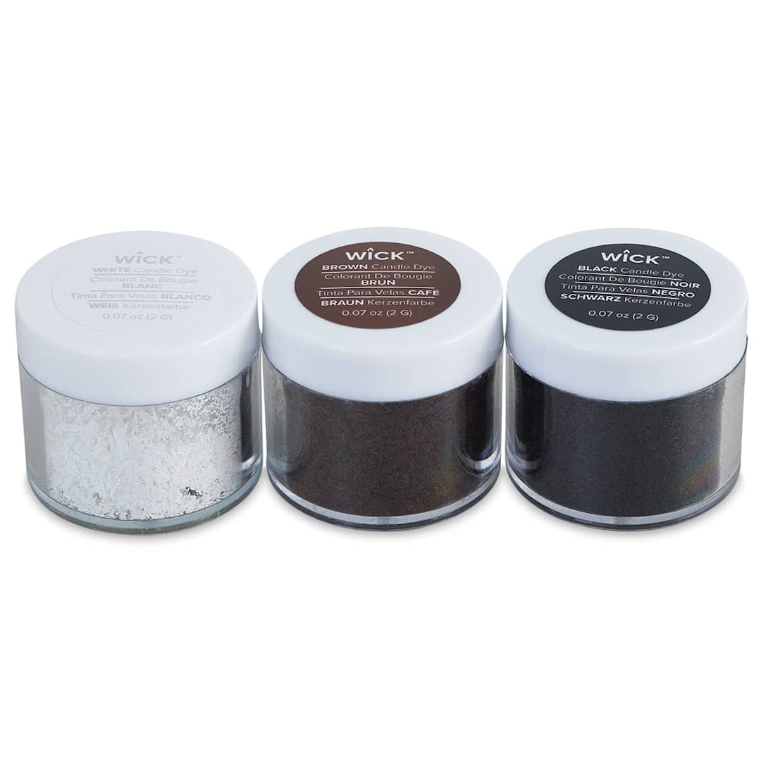 Open in modal - We R Memory Keepers Wick Candle Making Dyes - Jars of 3 Neutral Colors in row