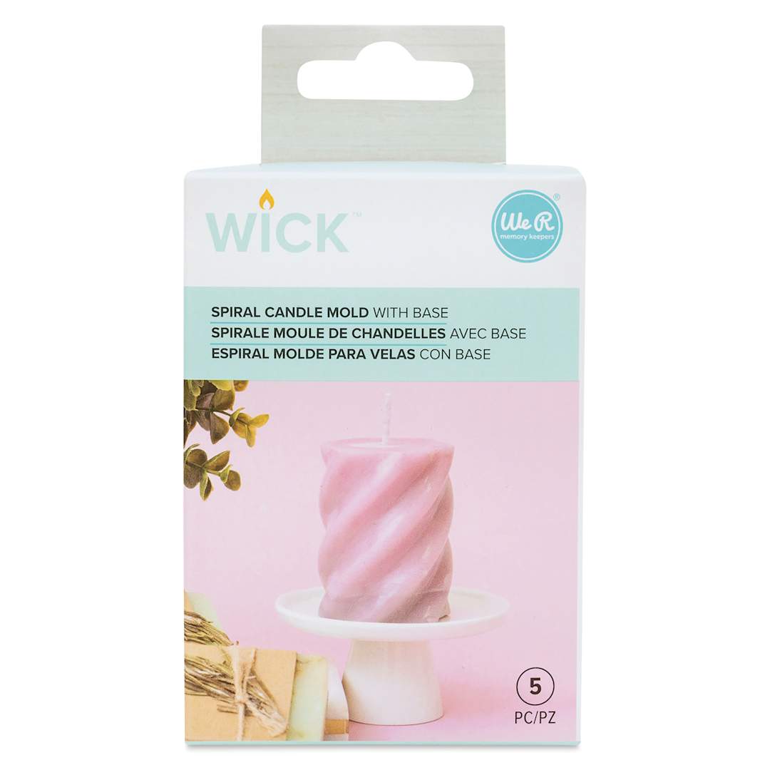 Open in modal - We R Memory Keepers Wick Plastic Candle Mold - Spiral front of packaging