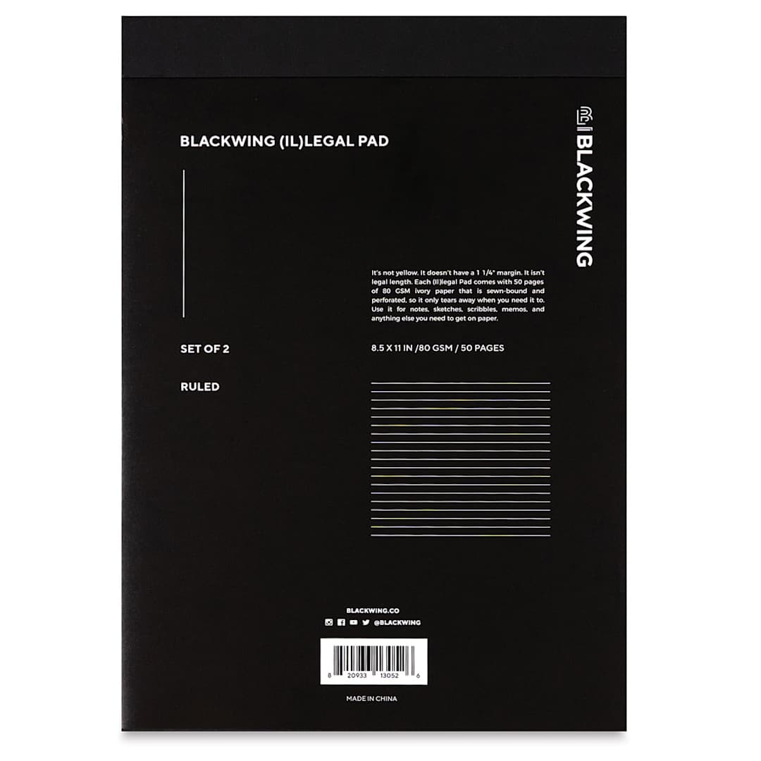 Open in modal - Blackwing Illegal Pad, Ruled, 8.5" x 11", Cover