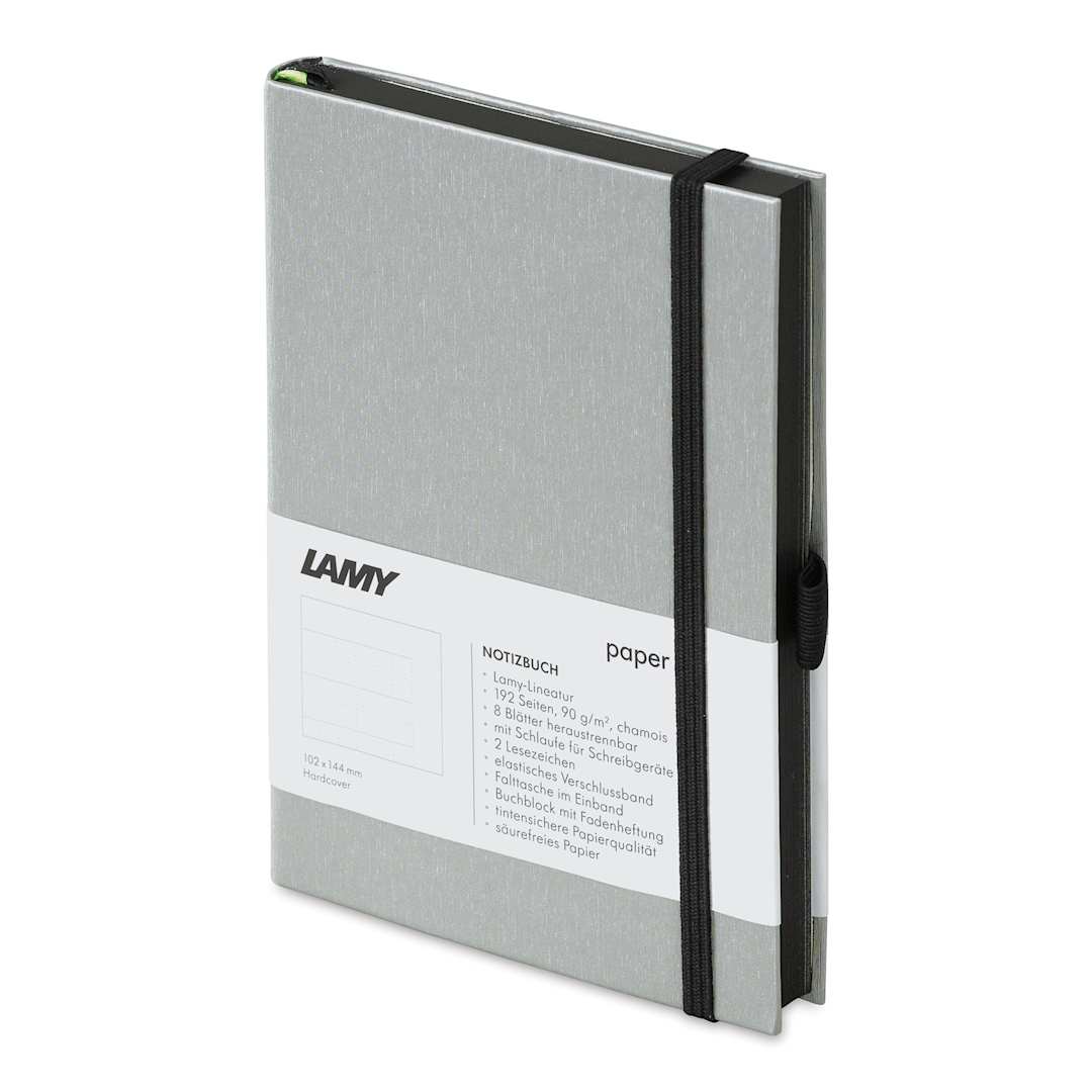 Open in modal - Lamy Hardcover Notebook - Black, Grid, 4.1" x 5.8" (side view)