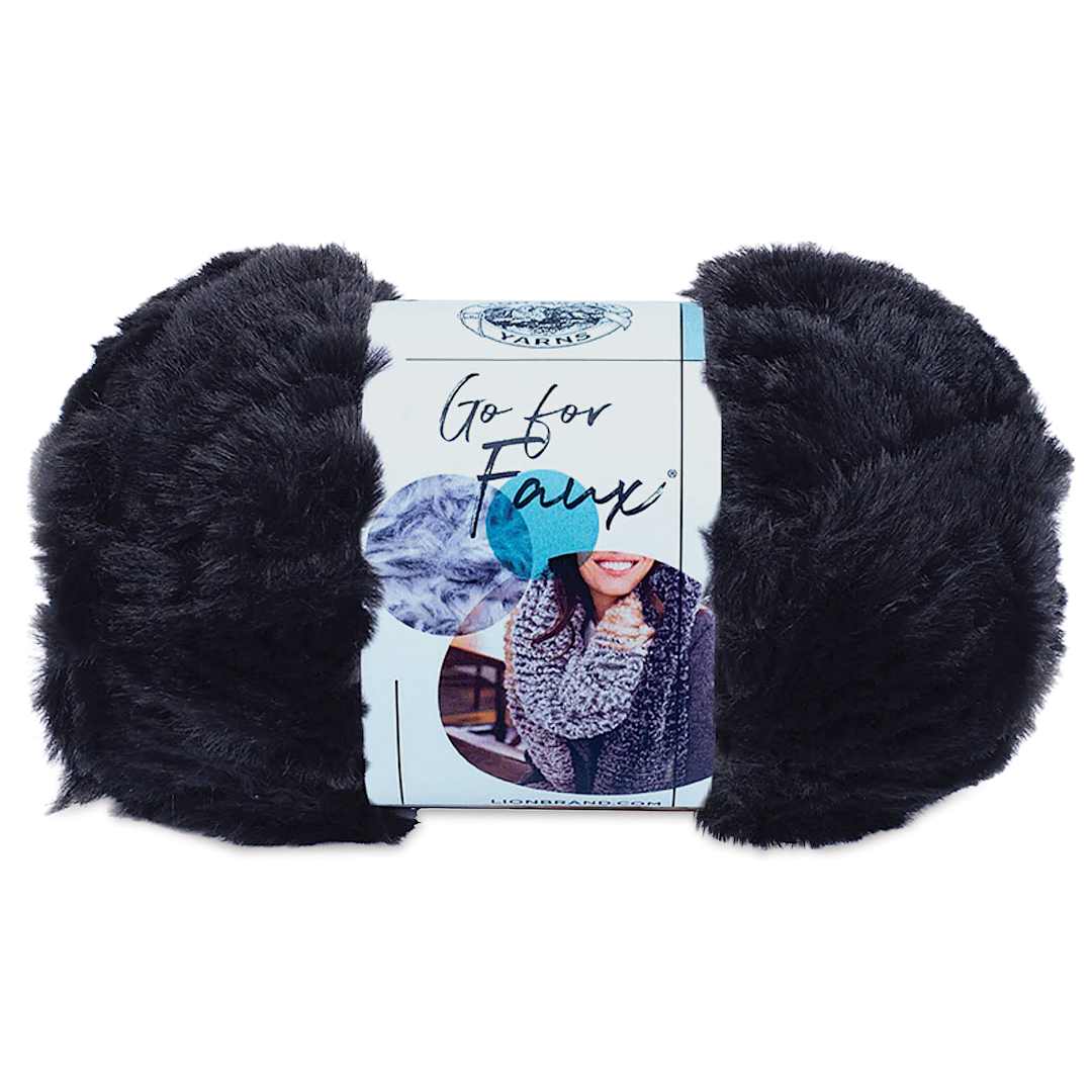 Open in modal - Lion Brand Go For Faux Yarn - Black Panther, 65 yds