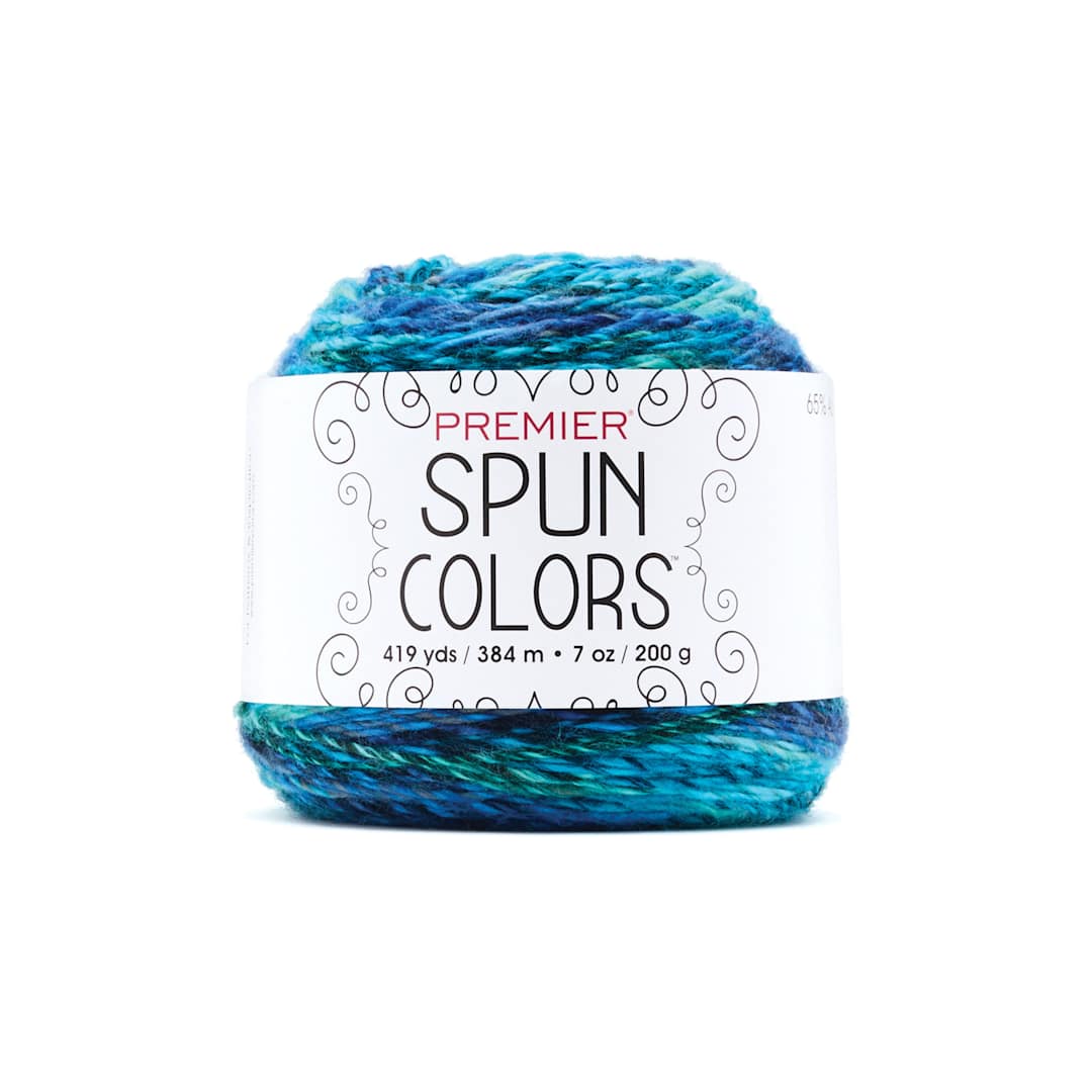 Open in modal - Premier Yarn Spun Colors Yarn - Teal Atoll, 419 yds