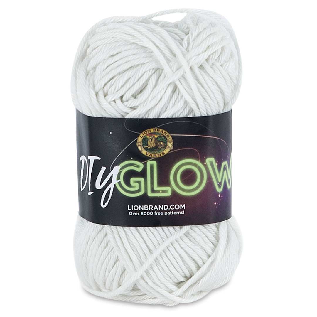 Open in modal - Lion Brand DIY Glow Yarn - Natural, 71 yards