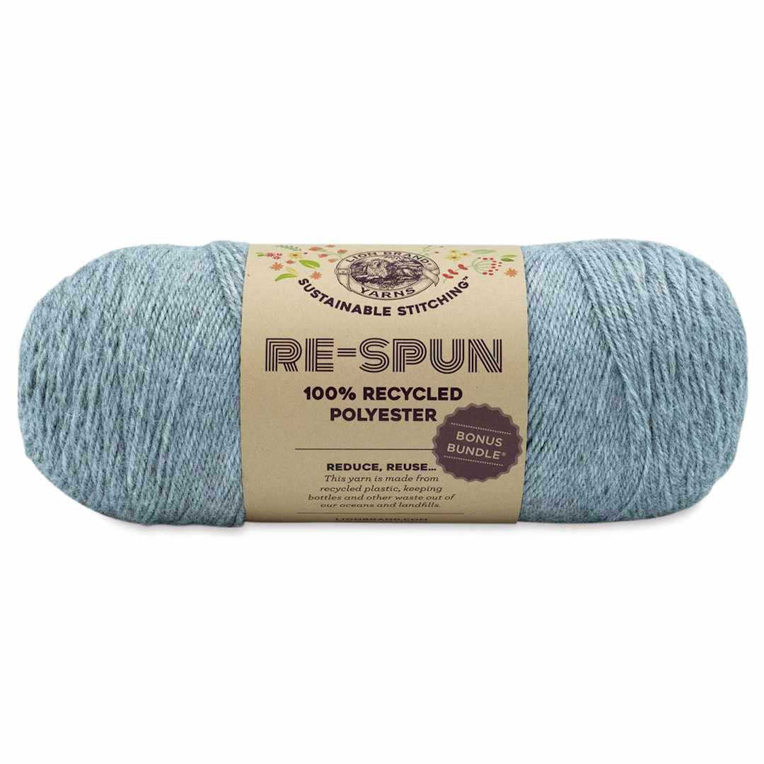 Open in modal - Lion Brand Re-Spun Bonus Bundle Yarn - Silver, 658 yards