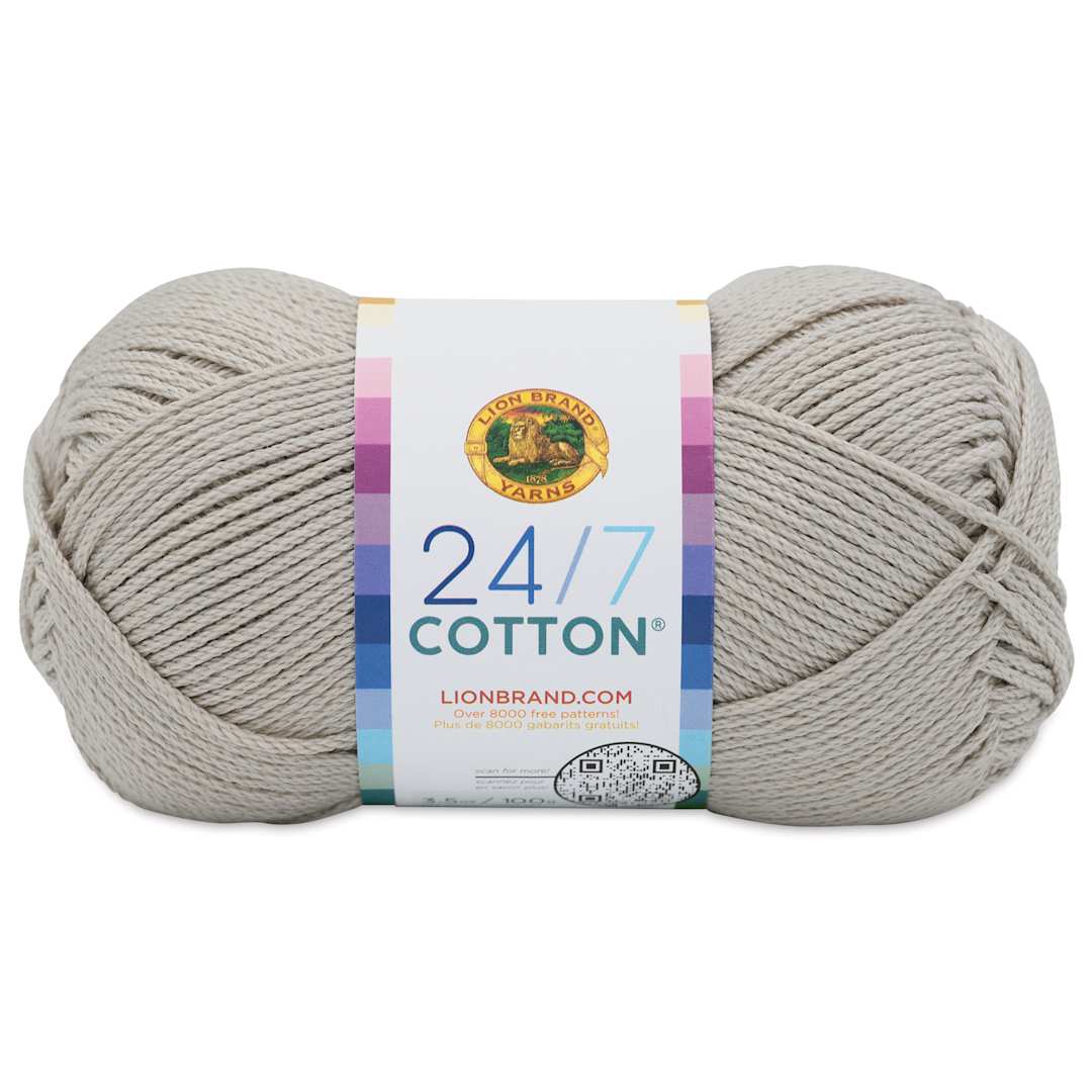 Open in modal - Lion Brand 24/7 Cotton Yarn - Linen, 186 yards