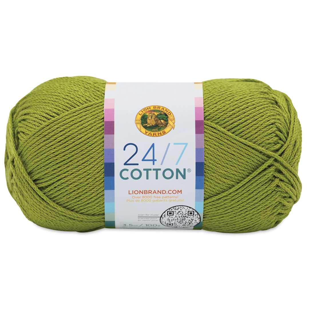 Open in modal - Lion Brand 24/7 Cotton Yarn - Granny Smith, 186 yards