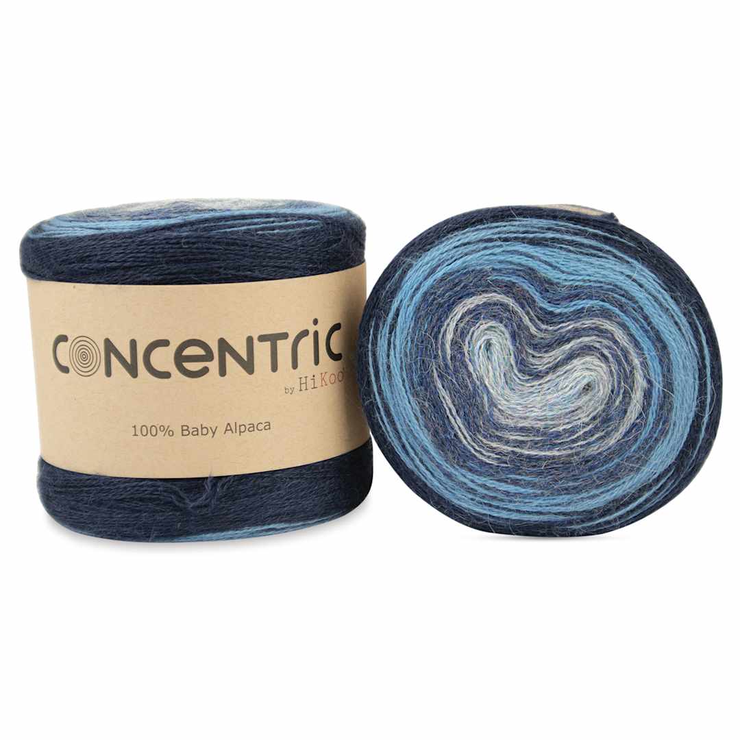 Open in modal - HiKoo Concentric Yarn - Newport Blues, 437 yards