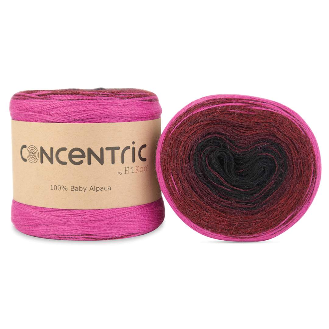 Open in modal - HiKoo Concentric Yarn - Passion Pop, 437 yards
