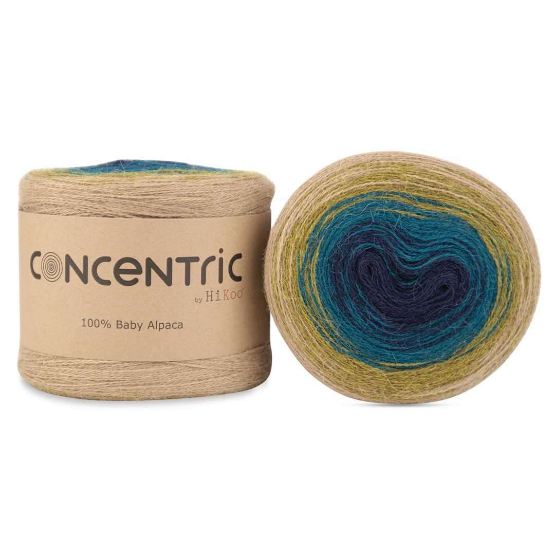 Open in modal - HiKoo Concentric Yarn - Seaside, 437 yards
