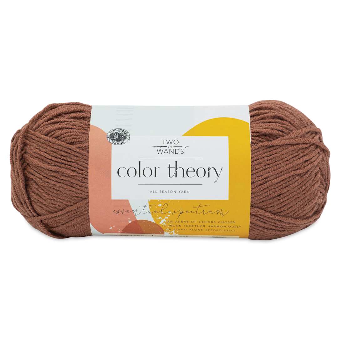 Open in modal - Lion Brand Color Theory Yarn - Raisin (yarn skein with label)