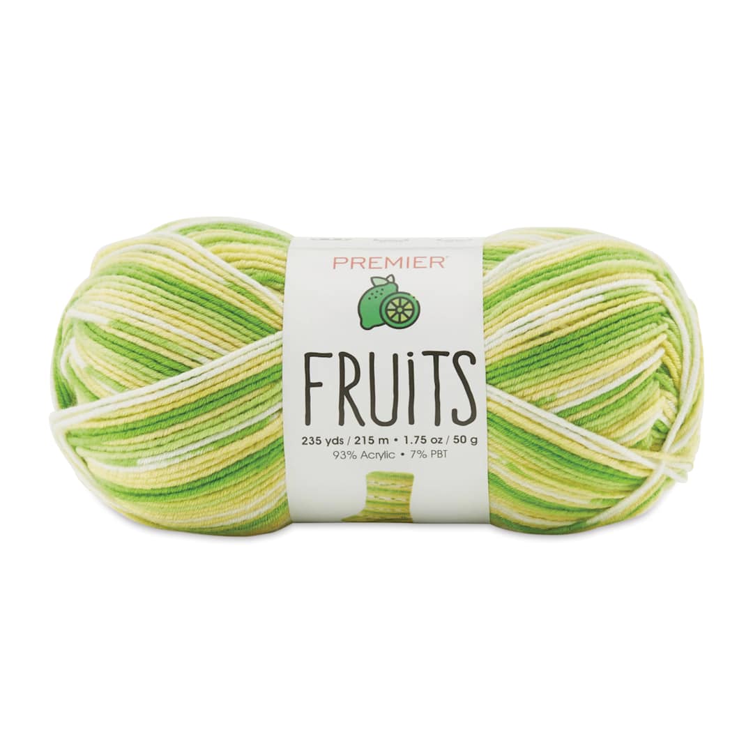 Open in modal - Premier Yarn Fruits Yarn - Lime (yarn skein with label)