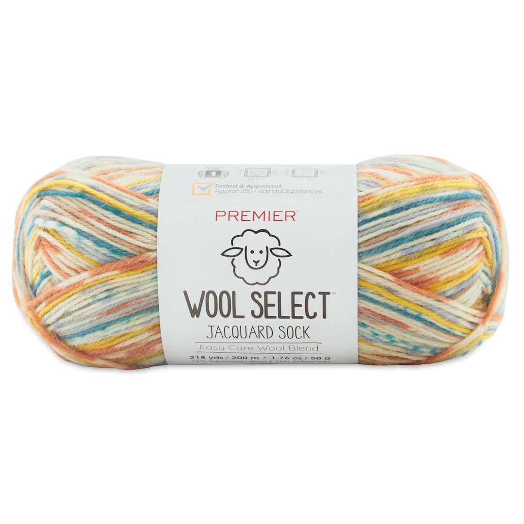 Open in modal - Premier Yarn Wool Select Jacquard Sock Yarn - Desert Vista, 50 g, 200 m