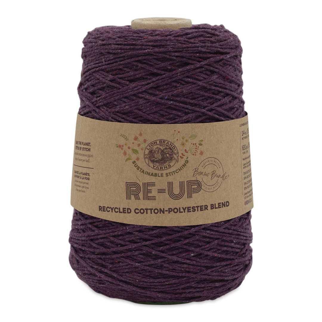 Open in modal - Lion Brand Re-Up Bonus Bundle Yarn - Fig Tree, 651 yds
