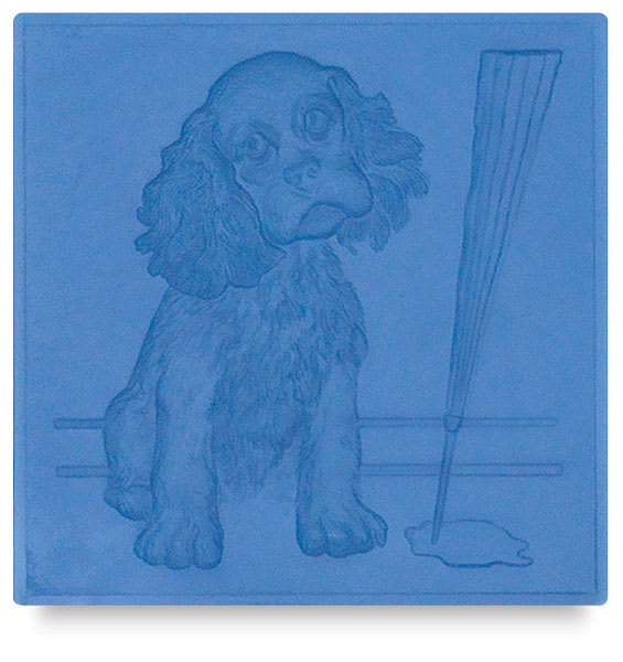 Open in modal - Metal Smith Molds - Top view of Cocker Spaniel Mold
