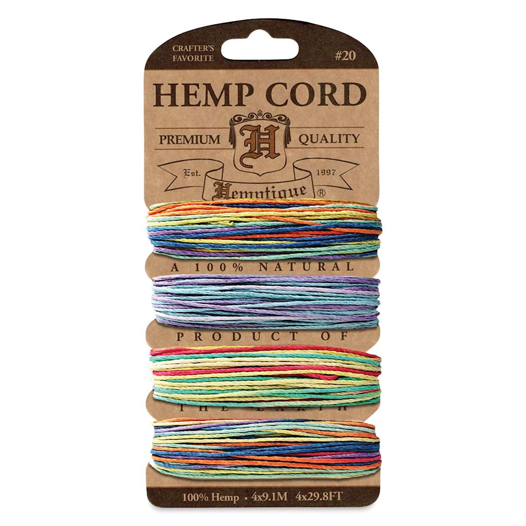 Open in modal - Hemptique Hemp Cord Card - Variegated Colors, 120 ft, 20 lb