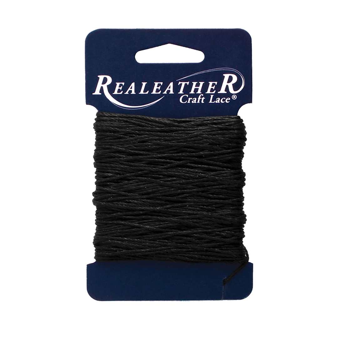 Open in modal - Realeather Waxed Thread - 2/3 oz, Approx 25 yd, Black, packaging