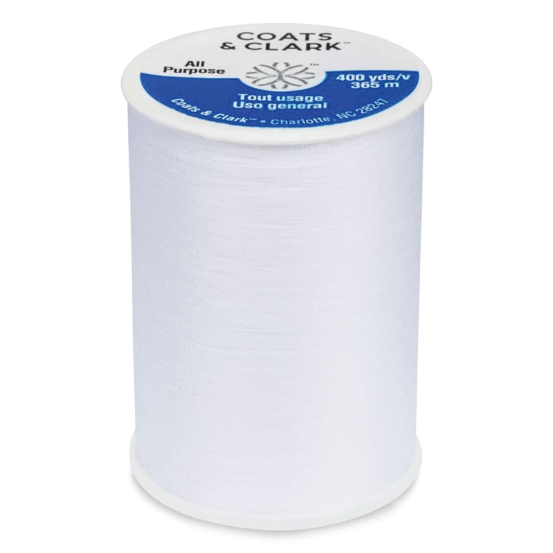 Open in modal - Coats & Clark All-Purpose Thread - White, 400 yds