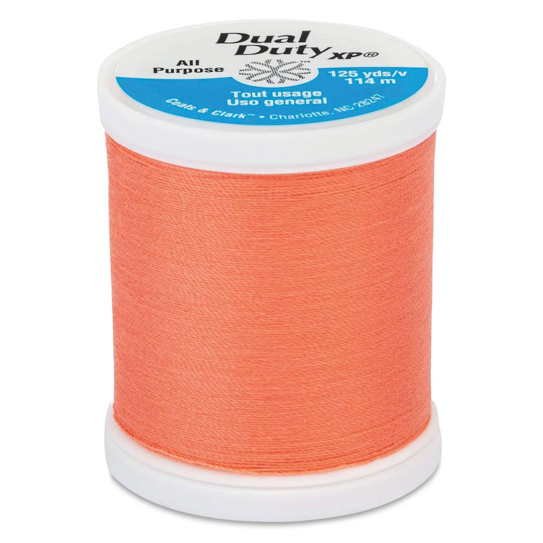 Open in modal - Coats & Clark Dual Duty XP All Purpose Thread - Bright Coral, 125 yds