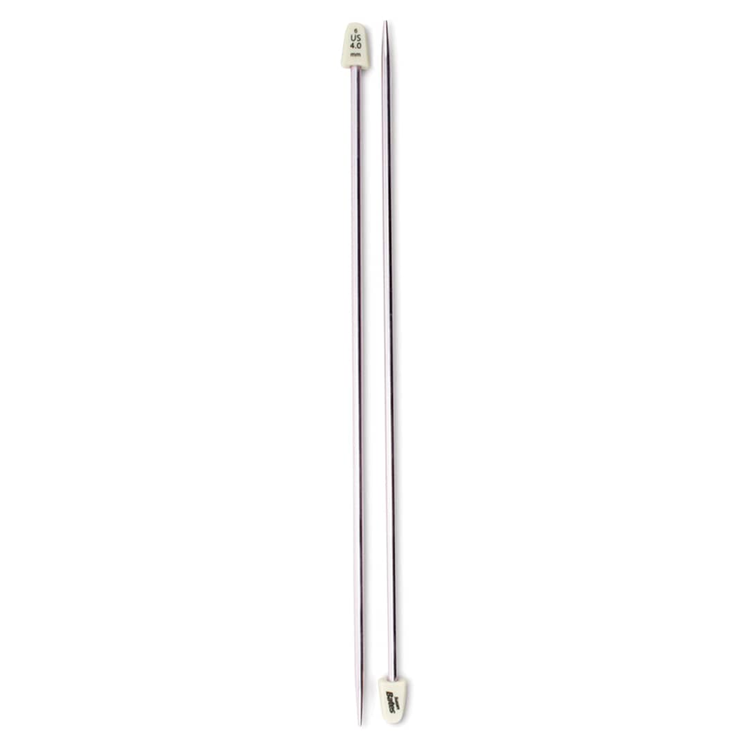 Open in modal - Susan Bates Silvalume Single Point Knitting Needles - Pkg of 2, 10", Size 6