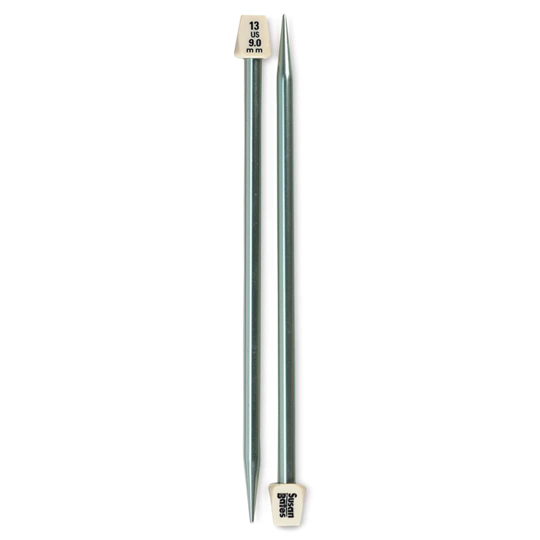 Open in modal - Susan Bates Silvalume Single Point Knitting Needles - Pkg of 2, 10", Size 13