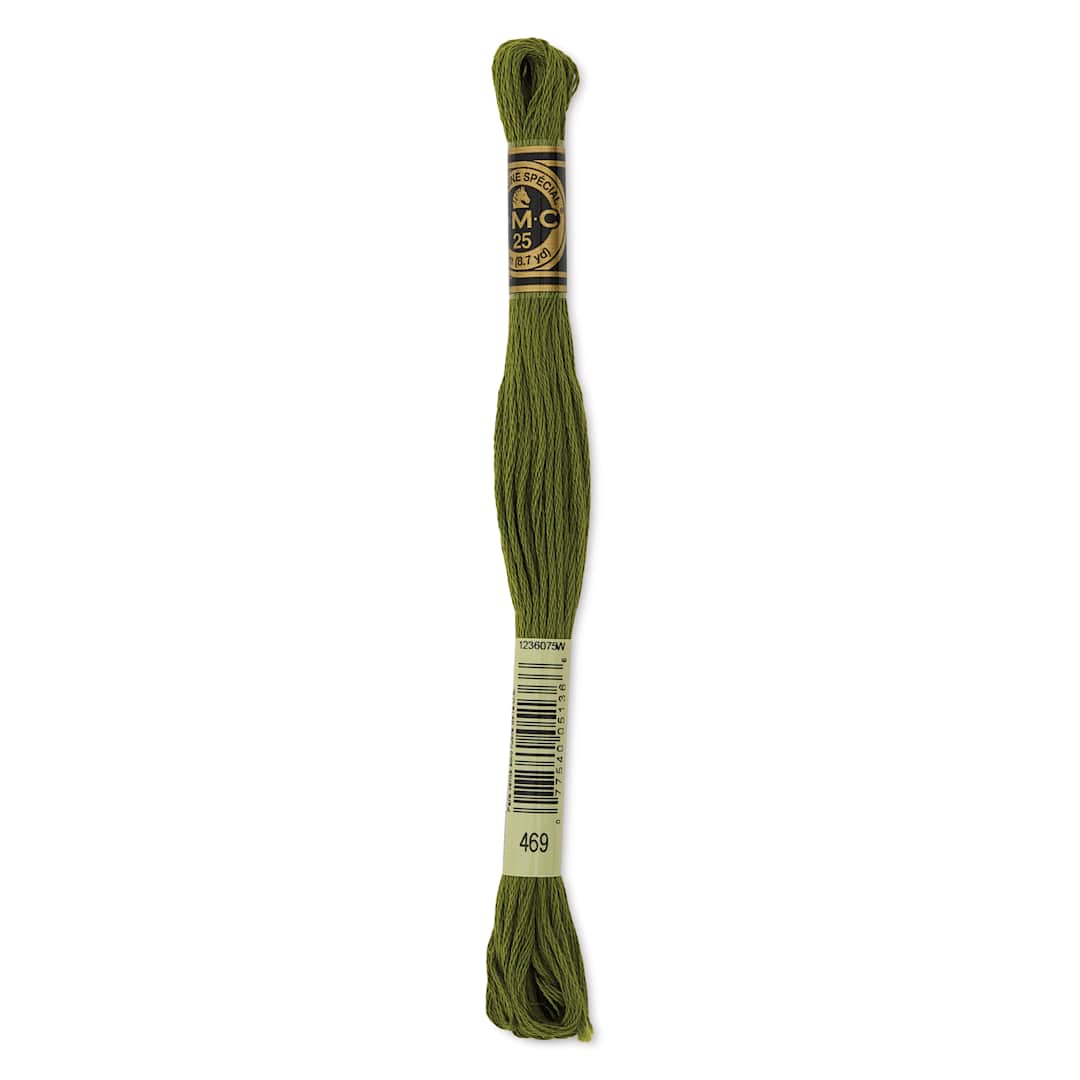 Open in modal - DMC Cotton Embroidery Floss - Avocado Green, 8-3/4 yards