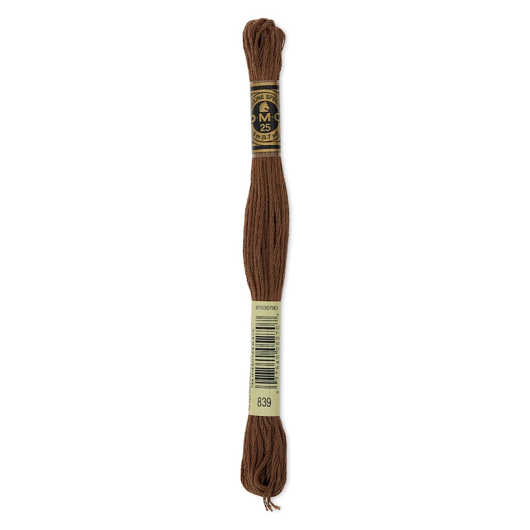 Open in modal - DMC Cotton Embroidery Floss - Dark Beige Brown, 8-3/4 yards