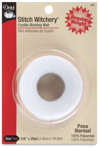 Open in modal - Dritz Stitch Witchery - Front of package of Regular Bonding Web for light colored fabrics
