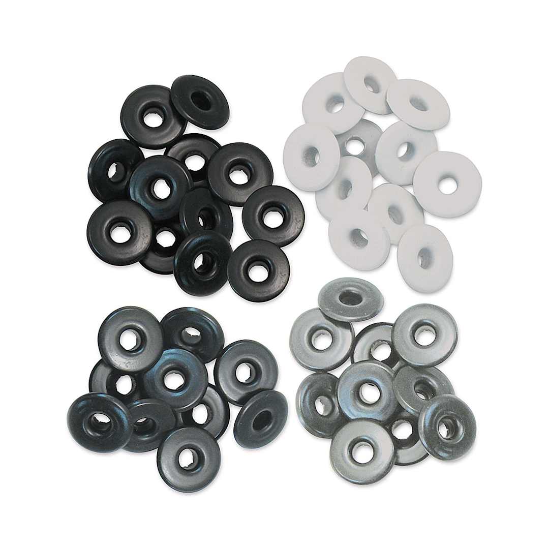 Open in modal - We R Memory Keepers Eyelets - Gray Assortment, Wide, Pkg of 40