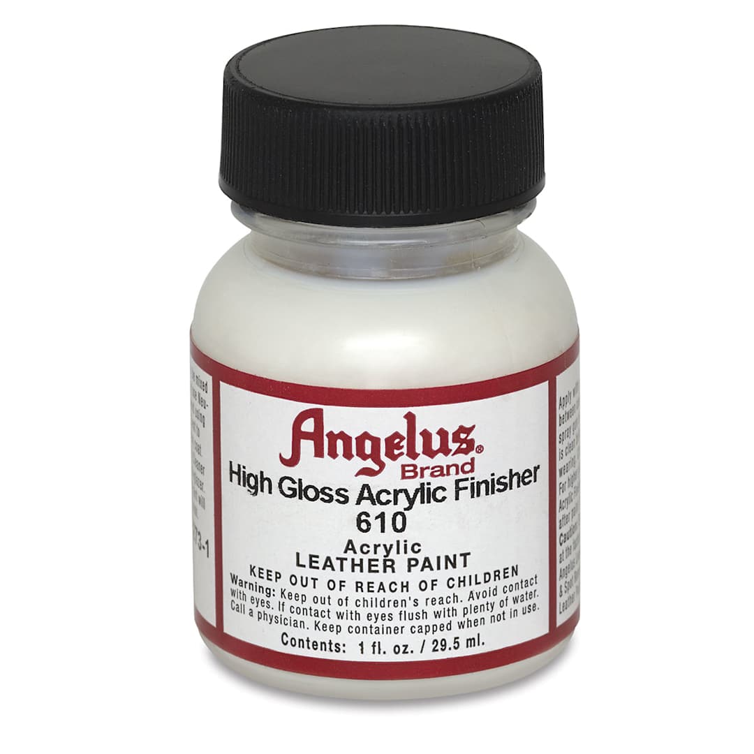 Open in modal - Angelus Leather Acrylic Finisher - front of High Gloss Finish bottle shown