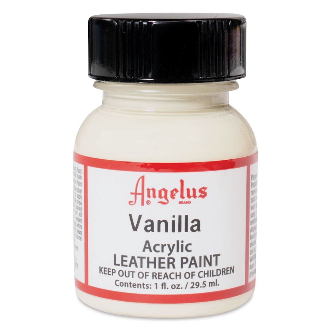 Open in modal - Angelus Acrylic Leather Paint - Vanilla, 1 oz, Bottle