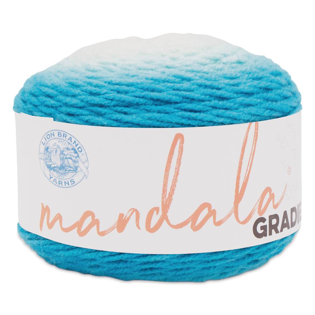 Open in modal - Lion Brand Mandala Gradient Yarn - Aqua, 295 yds