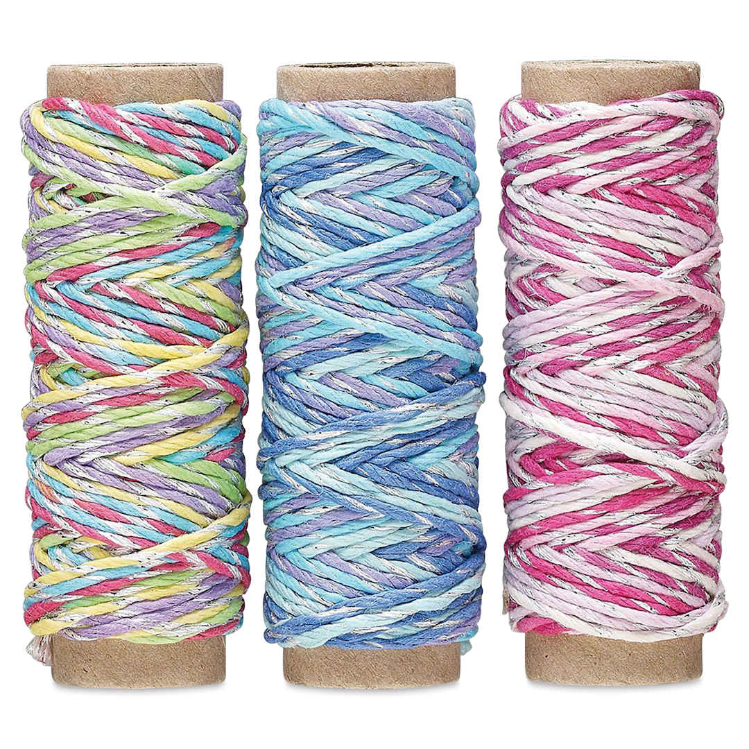 Open in modal - Hemptique Hemp Cord Spools - Set of 3, Magical Collection, 1 mm x 16.4 ft