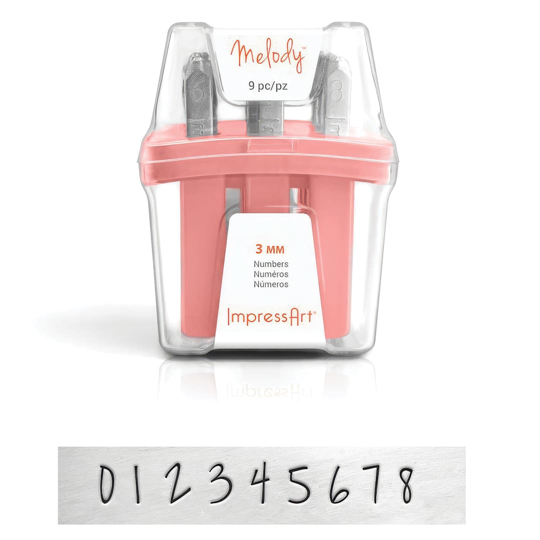 Open in modal - ImpressArt Letter and Number Stamp Set - Melody, Numbers, Set of 9