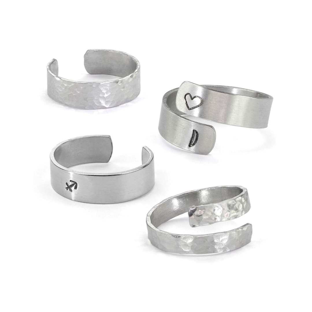 Open in modal - ImpressArt Ring Blank Assortment - Pkg of 48, 6 Assorted Sizes