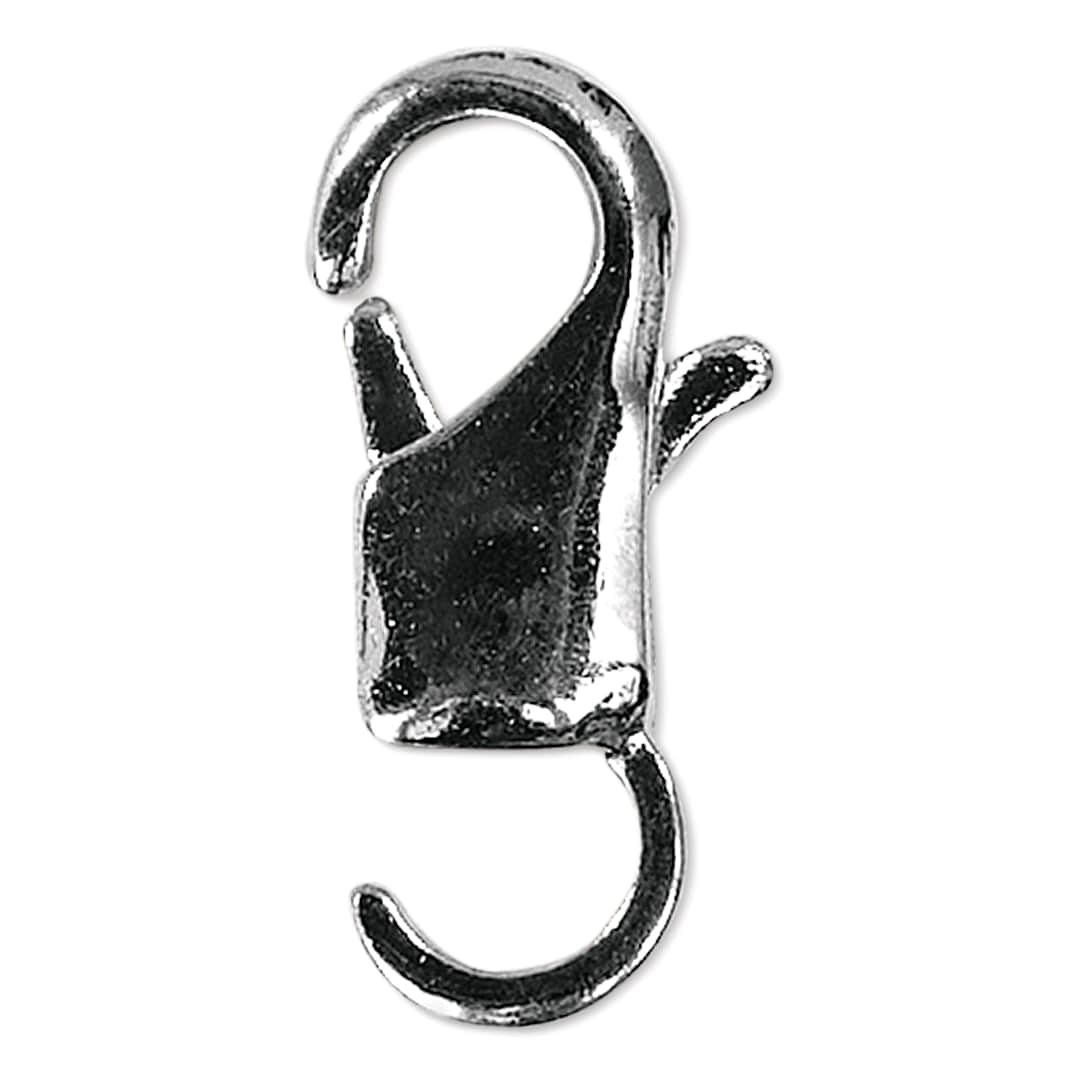 Open in modal - Beadalon Lobster Clasps - EZ Lobster, Silver Plated, Pkg of 10