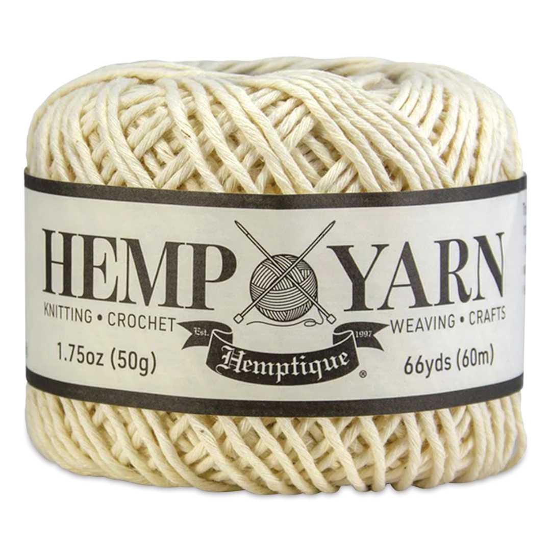 Open in modal - Hemptique Hemp Yarn - Natural, Ball, 66 yds