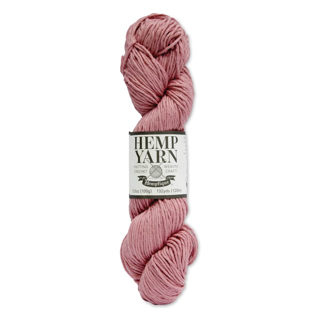 Open in modal - Hemptique Hemp Yarn - Rose, Hank, 132 yds