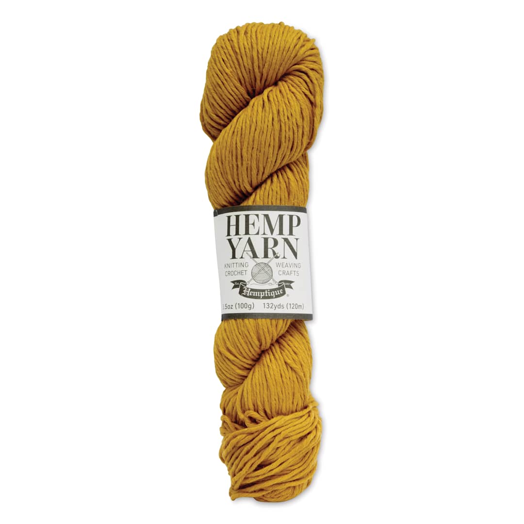 Open in modal - Hemptique Hemp Yarn - Ochre, Hank, 132 yds