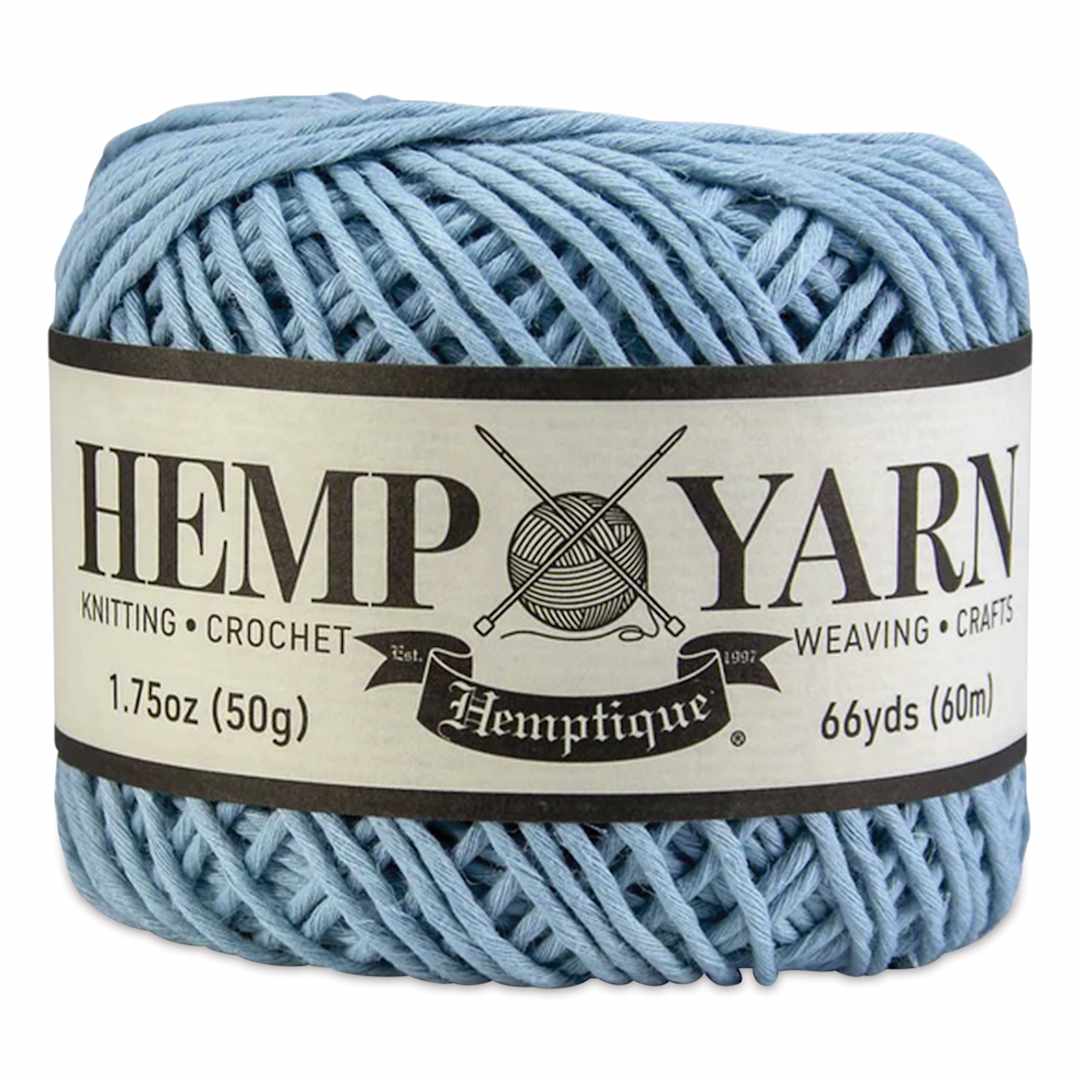 Open in modal - Hemptique Hemp Yarn -Sky Blue, Ball, 66 yds