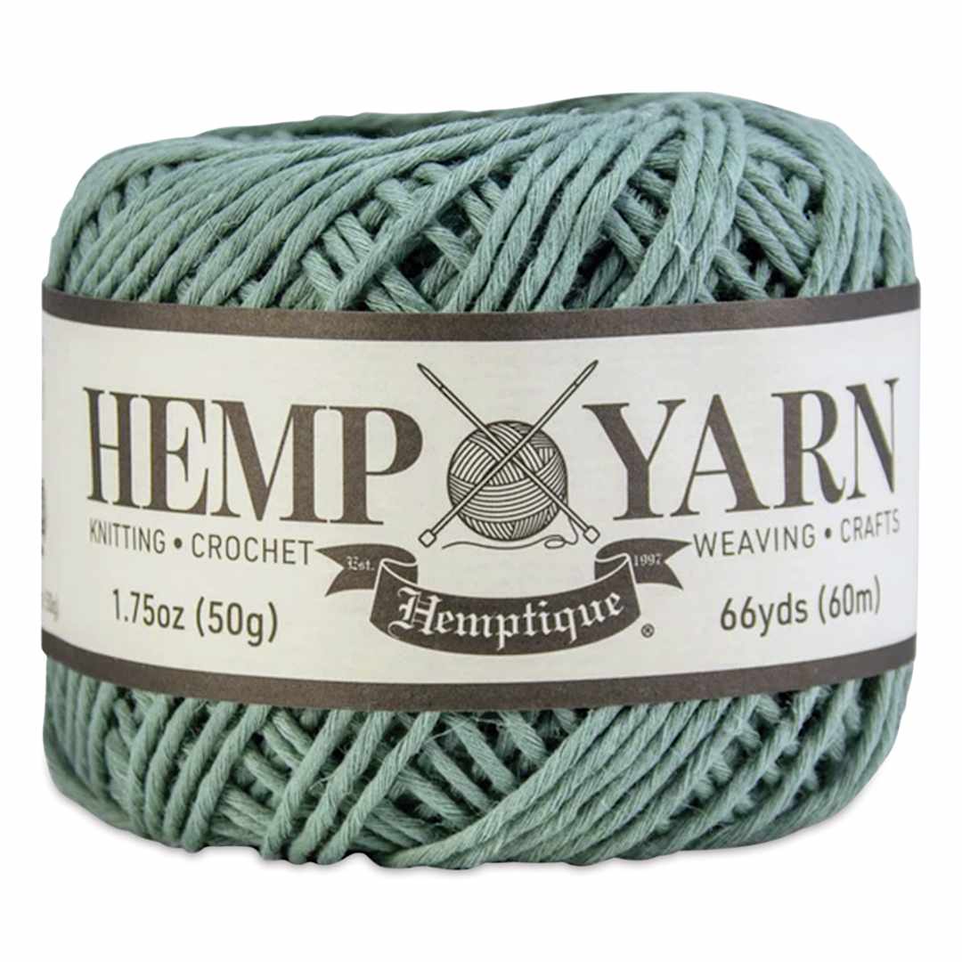 Open in modal - Hemptique Hemp Yarn - Moss Green, Ball, 66 yds