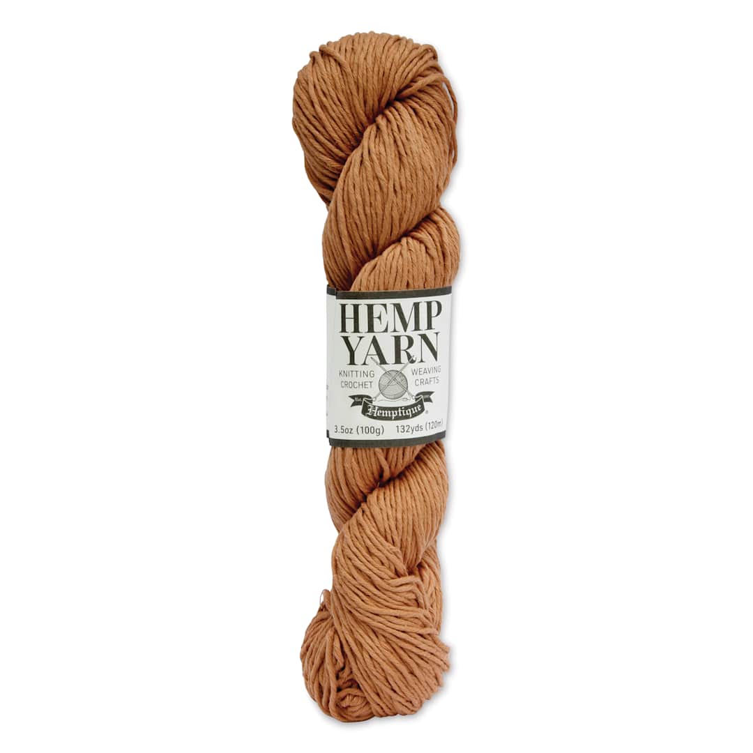 Open in modal - Hemptique Hemp Yarn - Terracotta, Hank, 132 yds