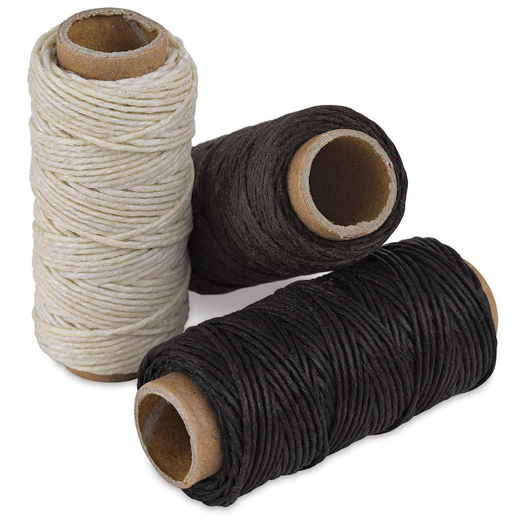 Open in modal - Books By Hand Waxed Linen Thread - Components of Neutral Pack shown  
