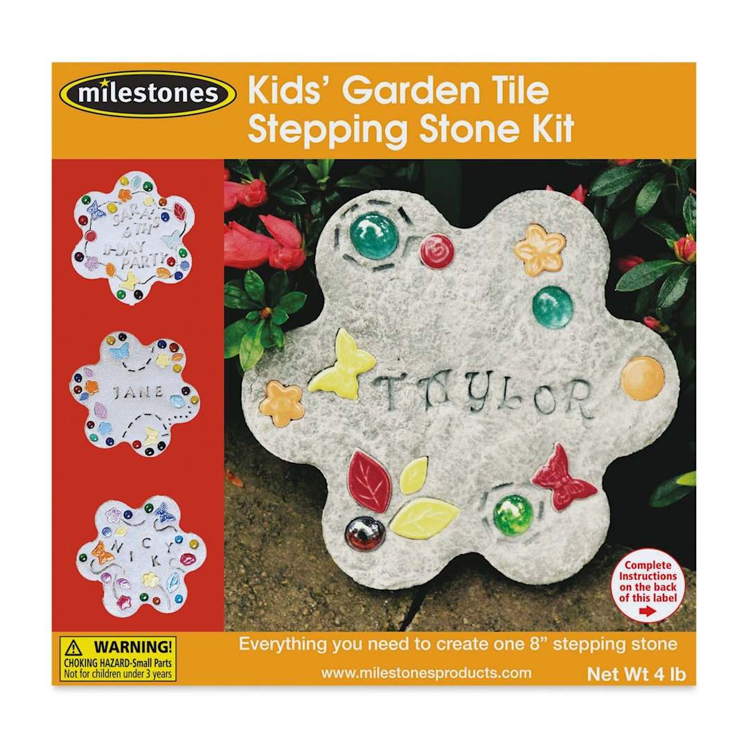 Open in modal - Milestones Kids’ Garden Tile Stepping Stone Kit (Front of packaging)