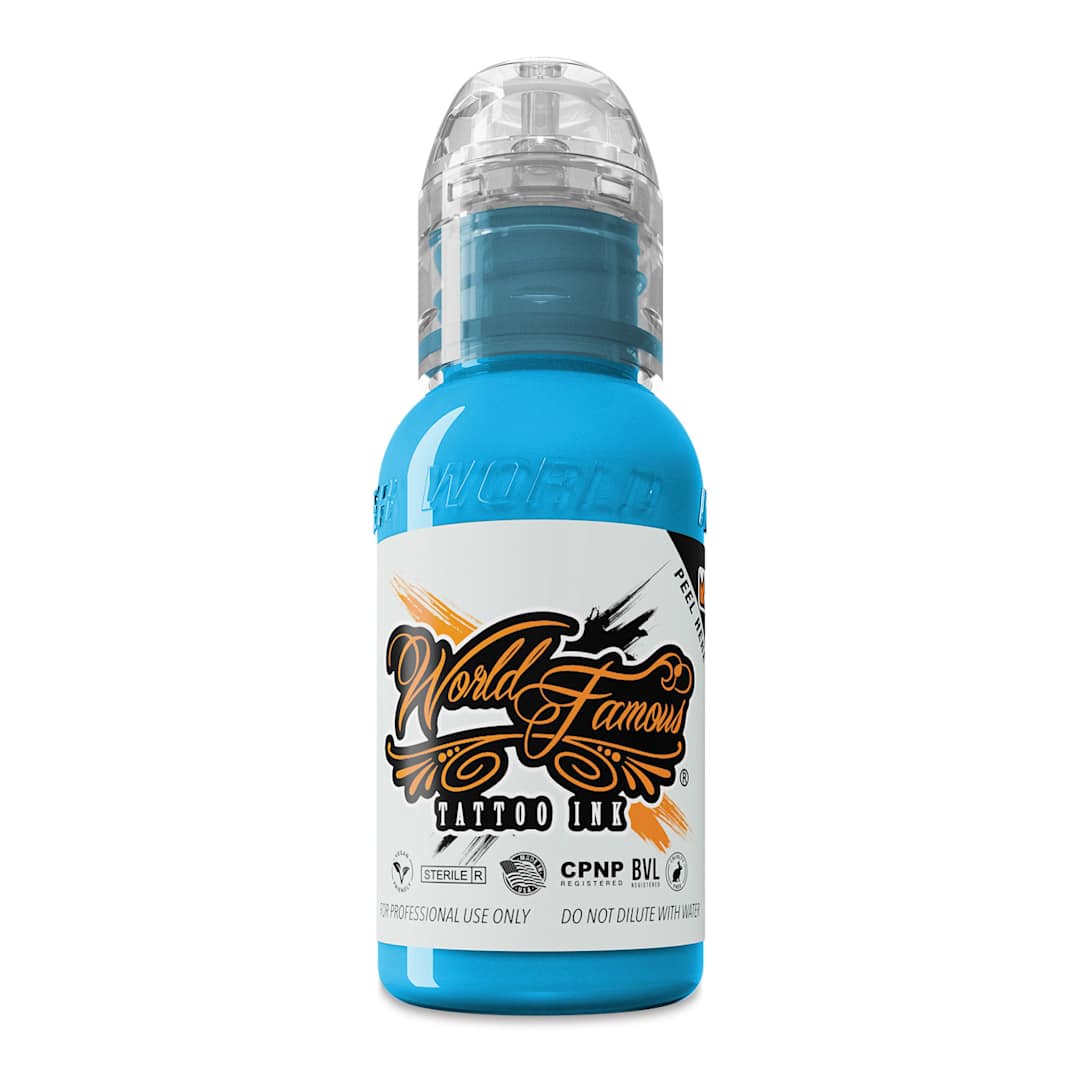 Open in modal - World Famous Tattoo Ink - Rainbow Blue, 1 oz bottle