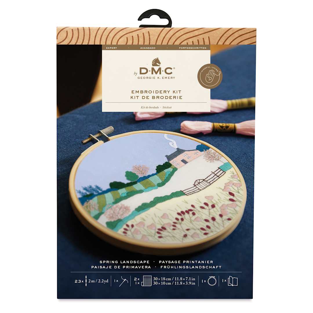 Open in modal - DMC The Designer Collection Embroidery Kits - “Spring Landscape” by Georgie K Emery, Advanced