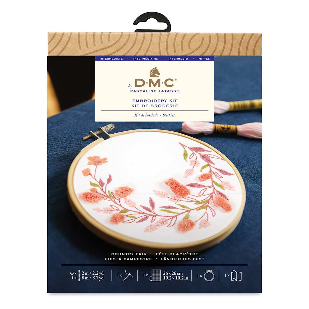 Open in modal - DMC The Designer Collection Embroidery Kits - “Country Party” by Pascaline Latasse, Intermediate