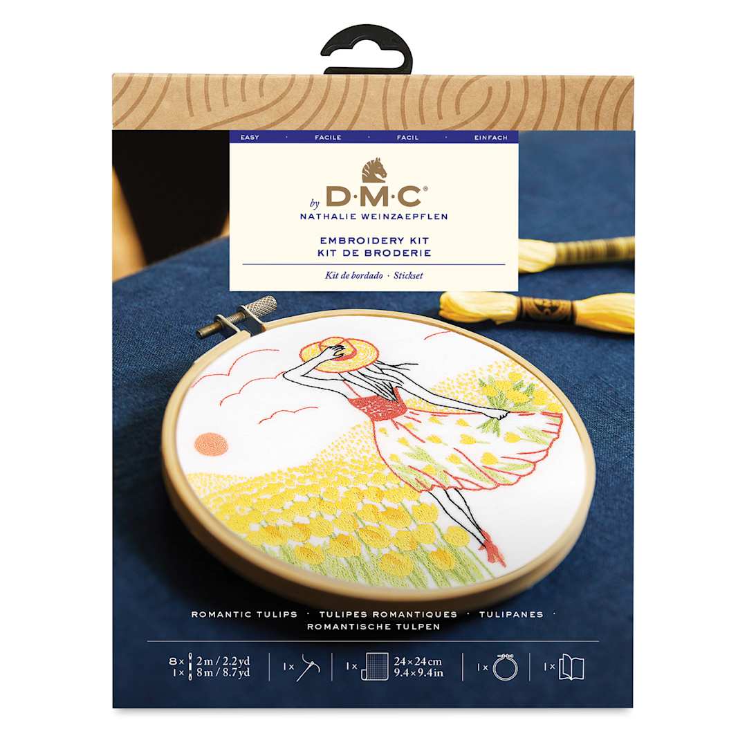 Open in modal - DMC The Designer Collection Embroidery Kits - “Romantic Tulips” by Nathalie Weinzaepflen, Beginner