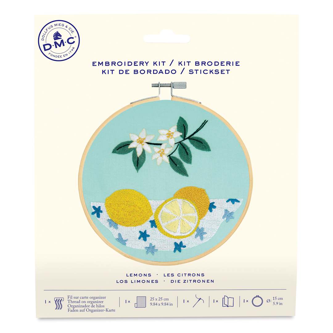 Open in modal - DMC Stitch Kit - Lemons, front of packaging
